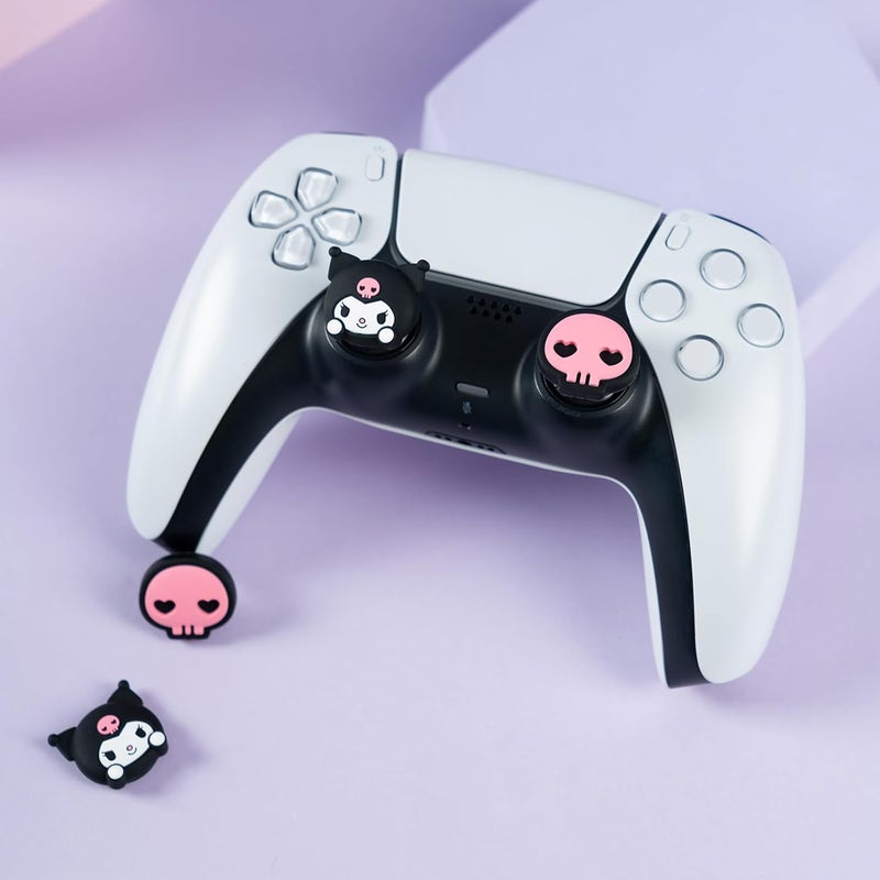 Kuitmor Cute Thumb Grip Caps for PS5,Soft Silicone Joystick Caps,Cute Cartoon Thumbstick Grips Compatible with PS5/PS4/Switch Pro Controller 4PCS - KLM - Image 5